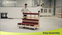 Optimize Your Woodworking Shop with Our 32-Slot Transport Cart!
