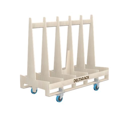 [TG74.150.125SBF.US] A-Frame Cart TG74.150 (5, 6 Uprights, 2x Swivel Break, 2x Fixed, 125 mm, 37,5")