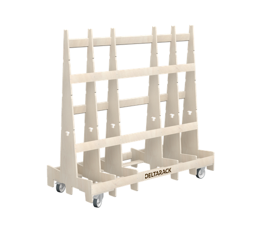 [TR80.180.125SBF.US] A-Frame Cart TR80.180 (8, 6 Uprights, 2x Swivel Break, 2x Fixed, 125 mm, 59")
