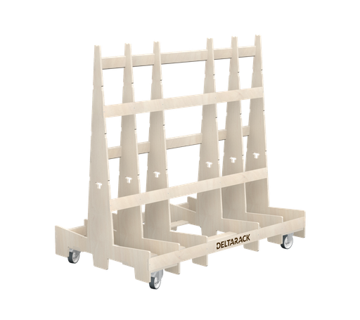 [TR110.180.125SBF.US] A-Frame Cart TR110.180 (8, 6 Uprights, 2x Swivel Break, 2x Fixed, 125 mm, 59")