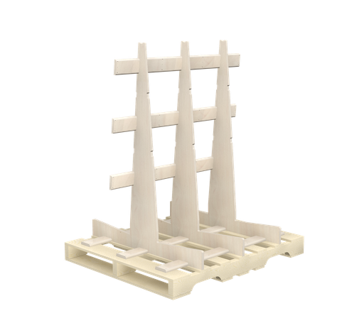 [SGP100.6.110/3.US] Pallet Transport Rack SGP100.110.6 (6, 3 Uprights)